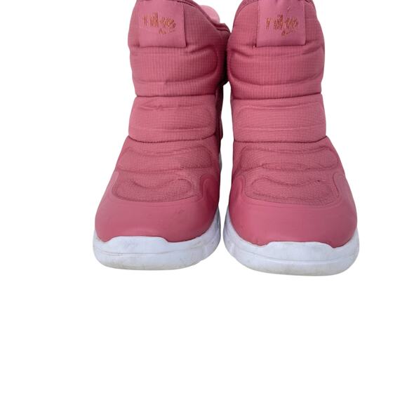 Nike Novice Snow Boots Preschool Girls 11C Hot Pink Fur Trim High Top AV8339-600 - Picture 5 of 10